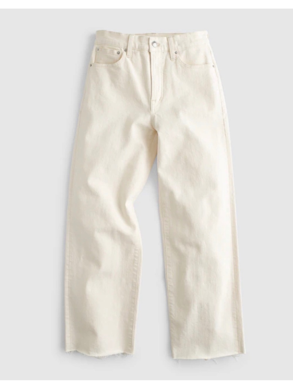 Madewell size 26 The Perfect Vintage Wide-Leg Crop Jean in Cream, Size 26